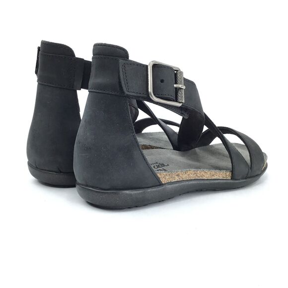 NAOT Rianna Cork Sandal Womens 38 US 7 Oily Coal Leather Strappy Gladiator NEW - Picture 7 of 15